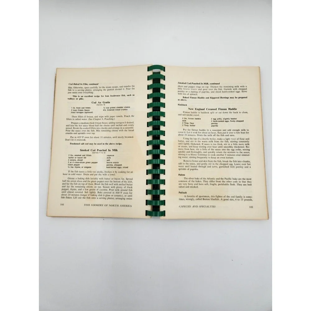 Vintage 1974 FISH COOKERY of North America Spiral Softcover - Lyman Cookbook‎